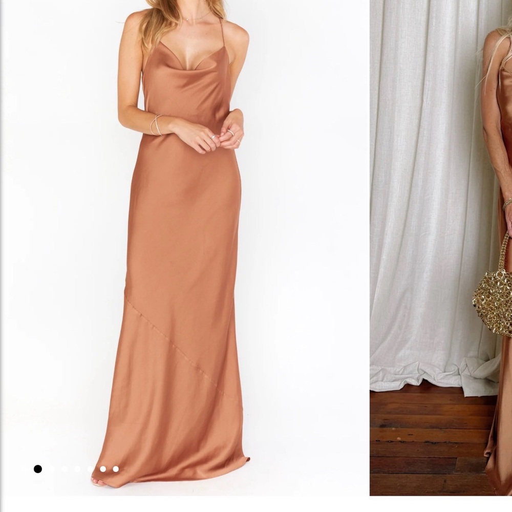 Show Me Your MuMu Copper Maxi Dress